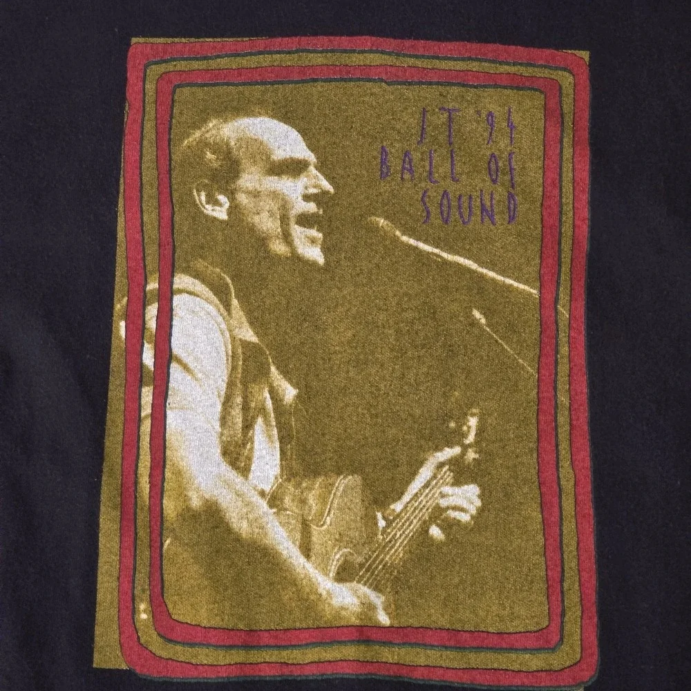 Vintage 1994 James Taylor‎ Ball of Sound Tour T Shirt L USA 90s